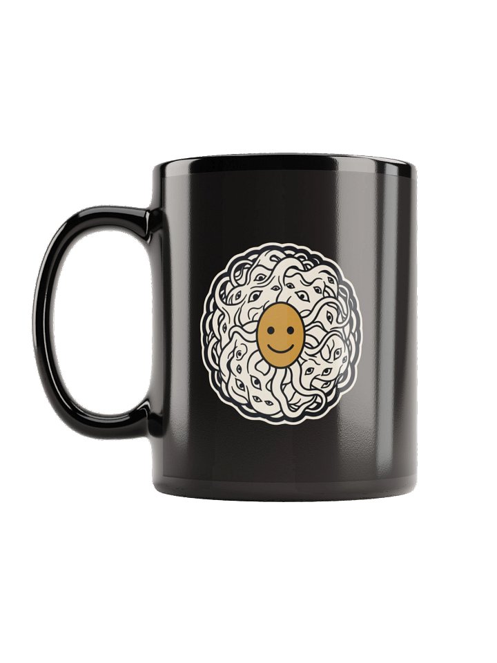 The BLACKVEIL Files Black Glossy Mug with the wordmark.